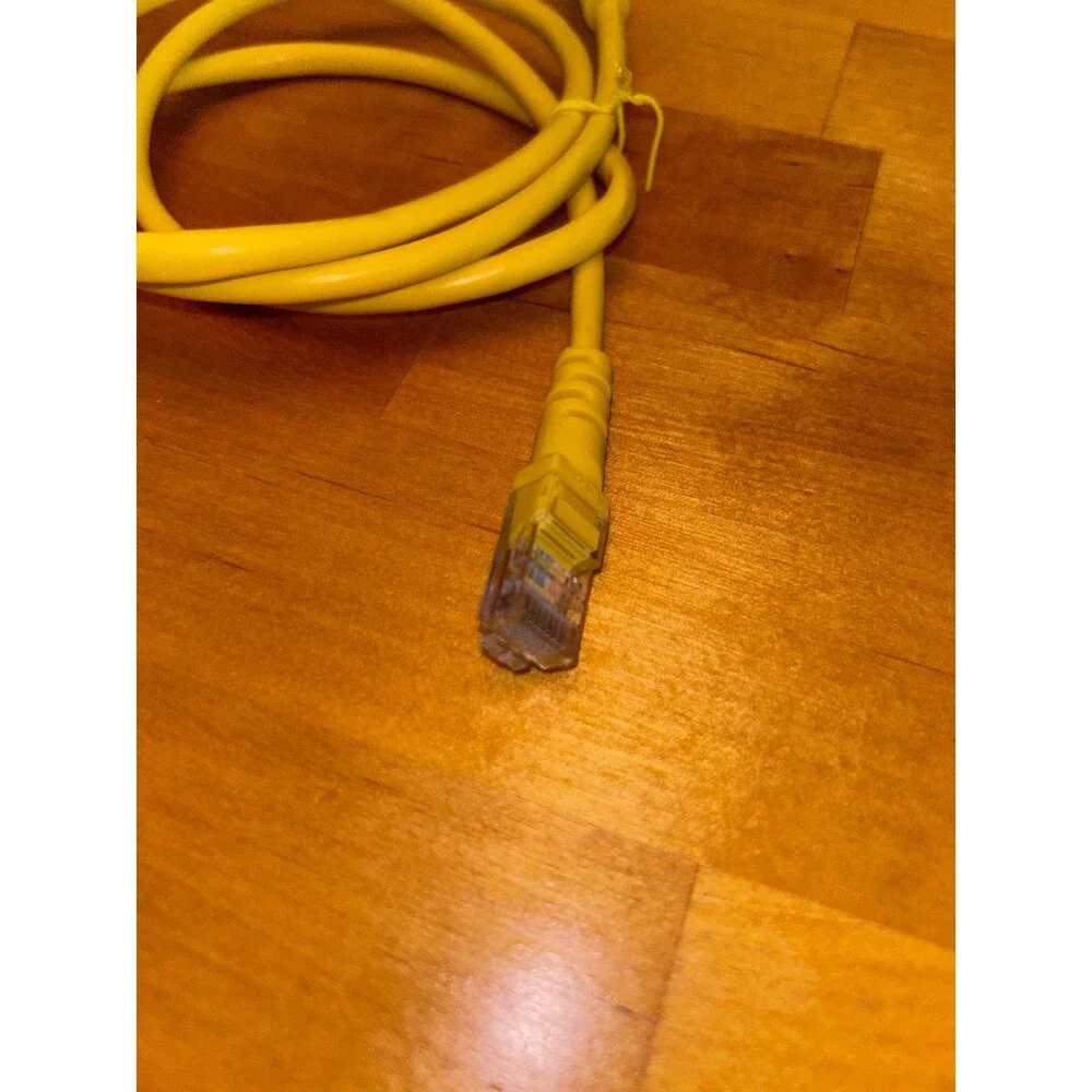 Yellow Ethernet cord 39 inches preowned